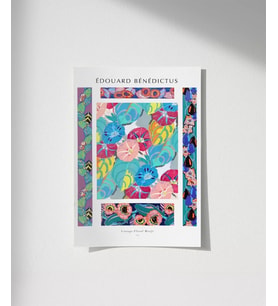 Çerçevesiz Poster Edouard Benedictus Vintage Çiçek Motifleri