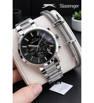 Slazenger İtalyan Tasarım Bileklik Hediyeli 2 Yıl Garantili 10 Atm Çelik Erkek Kol Saat ESE.2511.02