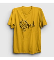 Presmono Unisex Sarı Logo Opeth T-Shirt 100787tt (Sarı)
