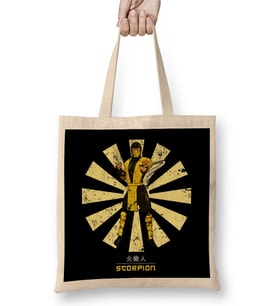 Scorpion Retro Japanese Mortal Kombat Bez Çanta Uzun Saplı