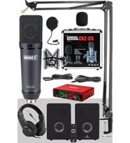 Midex Exclusive Paket-5 Stüdyo Ekipmanları Seti (Monitör Mikrofon Ses Kartı Kulaklık)