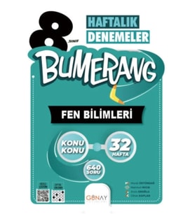 Bumerang LGS 8. Sınıf 32’lik Haftalık Fen Bilimleri Denemeleri