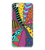 PrintiFy Iphone 5 Uyumlu Retro Color 4 Baskılı Şeffaf Köşe Korumalı Antişok Kılıf