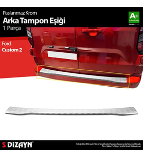 Tourneo Custom Krom Arka Tampon Eşiği 2023 Üzeri A+ Kalite