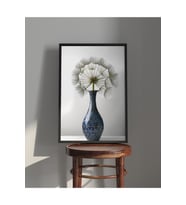 Tablo  Ahşap Çerçeveli Tablo  Çerçeveli Poster  Soyut Karahindiba Çiçeği, Çiçek Temalı Tablo (Karışık)