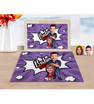 BK Gift Kişiye Özel Baba Kız Karikatürlü 1000 Parça Profesyonel Puzzle-3