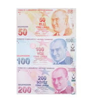 300 Adet Geçersiz Para 50 100 200 Türk Lirası Parti Şaka Düğün Parası Karışık TL