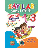 Yaz-Sil Sayılar Bitmeyen Yazı Defteri+Tahta Kalemi