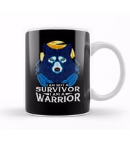 I Am Not A Survivor I Am A Warrior Fierce Wolf Kupa Bardak Porselen