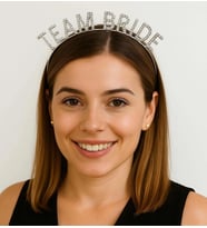 Gümüş Renk Team Bride Taç Plastik - Gelin Ve Nedime Tacı