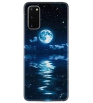 Samsung A02S A03S A10 A12 A13 A21S A22 Kılıf Desenli Silikon Night Moon 1133