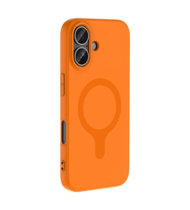iPhone 17 Kılıf M-Safe Şarj Özellikli Aris Silikon Kılıf Turuncu