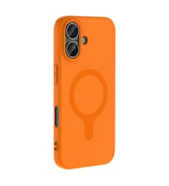 iPhone 17 Kılıf M-Safe Şarj Özellikli Aris Silikon Kılıf Turuncu