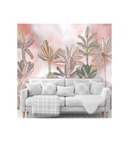 Dreamwall Tropik Ağaçlar Desenli Yırtılmaz Slinebilir Tekstil Duvar Kağıdı (Çok Renkli)
