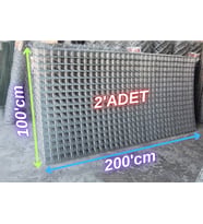 Hasır Tel-( 5.5 x 5.5 Göz Aralıklı - 3.5'mm ) ( 100 x 200 Ebatında )-( 2 ADET ) (Gri)