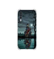PrintiFy Samsung Galaxy A50 ile Uyumlu Simya Serisi Gölge Ve Cam Tasarımlı Uv Baskılı Köşe Korumalı Antişok Kılıf