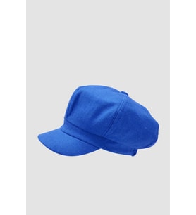 Kadın Yünlü Vintage Kasket Retro Kışlık Şapka (Saks)