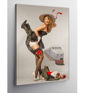 Kanvas Tablo Sakar Pin Up Kızı