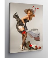 Kanvas Tablo Sakar Pin Up Kızı