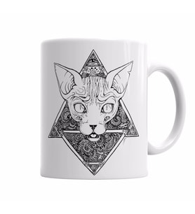 EGYPTIAN CAT Kupa Bardak Porselen