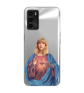 Oppo A55 Uyumlu Taylor Swift Desenli Şeffaf Telefon Kılıfı