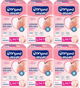 Canped Mom Lohusa Külodu - Külot Bez S - Small - Küçük / M - Medium - Orta 60 Adet (6PK*10)