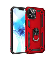 İphone 12 Kılıf Sofya Yüzüklü Kapak - Kırmızı