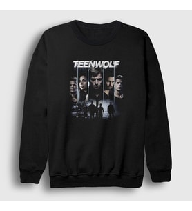 Presmono Unisex Siyah Poster Dizi Teen Wolf Sweatshirt 338201tt
