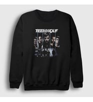 Presmono Unisex Siyah Poster Dizi Teen Wolf Sweatshirt 338201tt