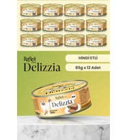 Plus Delizzia / Kıyılmış Hindi Etli Yetişkin Kedi Maması 85g x 12 Adet
