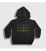 Presmono Unisex Çocuk Siyah Time Film Geleceğe Dönüş Back To The Future Kapüşonlu Sweatshirt 243590tt