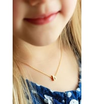 925 Ayar Gümüş Gold Mini Üç Boyutlu B Harfi Kolye