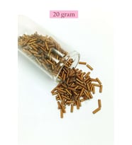 Uzun Boru Kesme Boncuk Çap 2mm Uzunluk 10 mm - 20 Gram - Koyu Altın - BNC226