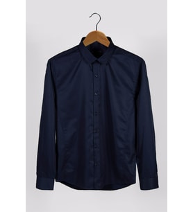 Erkek Ekstra Slim Fit Uzun Kollu Takım Elbise Gömleği 22Y-4300632-1 Lacivert