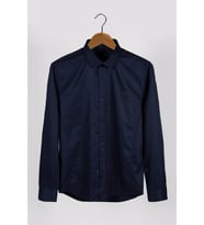 Erkek Ekstra Slim Fit Uzun Kollu Takım Elbise Gömleği 22Y-4300632-1 Lacivert