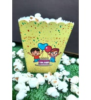 8'li Çocuk Parti Mısır Kutusu - PopCorn Kutusu - Doğum Günü İkram Hediye -