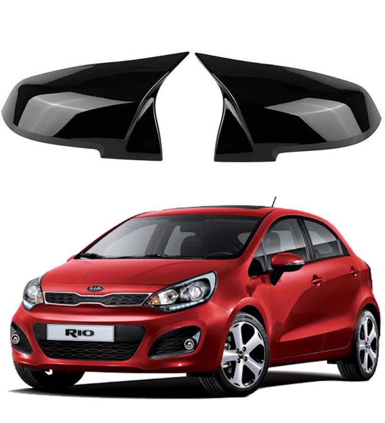 Kia Rio 11-17 Araca Özel Batman Yarasa Ayna Kapağı Pianoblack