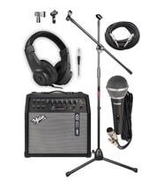 Midex MGA-50BK-PAK Elektro Gitar Amfisi 50 Watt USB Bluetooth Şarjlı 4 girişli (Mikrofon Kulaklık Stand Kablo)