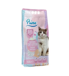 Prime Bentonit Bebek Pudralı Kokulu Topaklaşan İNCE Kedi Kumu 10 Lt