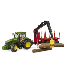 John Deere 7R 350 Traktör& Kütük Taşıyan Römork BR03154