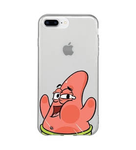 Iphone 7 Plus / 8 Plus Uyumlu Patrick Star Desenli Şeffaf Telefon Kılıfı
