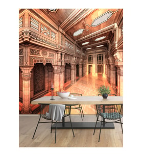 Dreamwall Saray Desenli Isı Ve Ses Yalıtımlı Sağlıklı Tekstil Duvar Kağıdı (Çok Renkli)