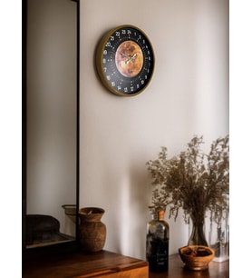 36 Cm Kahverengi 24 Saat Göstergeli Duvar Saati (Standart)