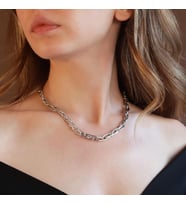Tif Model Gümüş Zincir Kolye