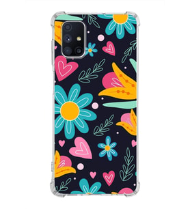 PrintiFy Samsung Galaxy M51 Uyumlu Retro Color 1 Baskılı Şeffaf Köşe Korumalı Antişok Kılıf