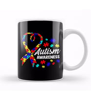 Cute Autism Awareness Autistic Unique Colorful Kupa Bardak Porselen