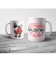 Pixxa Sevgililer Günü Valentine Sevgili Panda Kupa Bardak Model 1