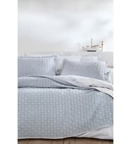Yataş Bedding Velma Tek Kişilik Yatak Örtüsü Seti - İndigo/Bej