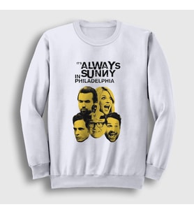 Presmono Unisex Beyaz Cover It's Always Sunny In Philadelphia Sweatshirt 489703tt