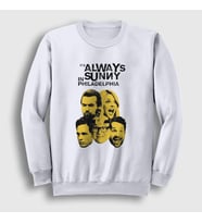 Presmono Unisex Beyaz Cover It's Always Sunny In Philadelphia Sweatshirt 489703tt